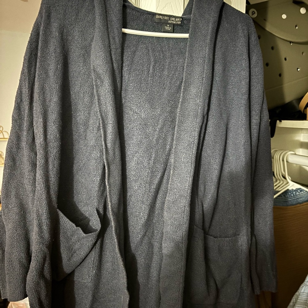 Barefoot Dreams Charcoal Open-Front Blazer